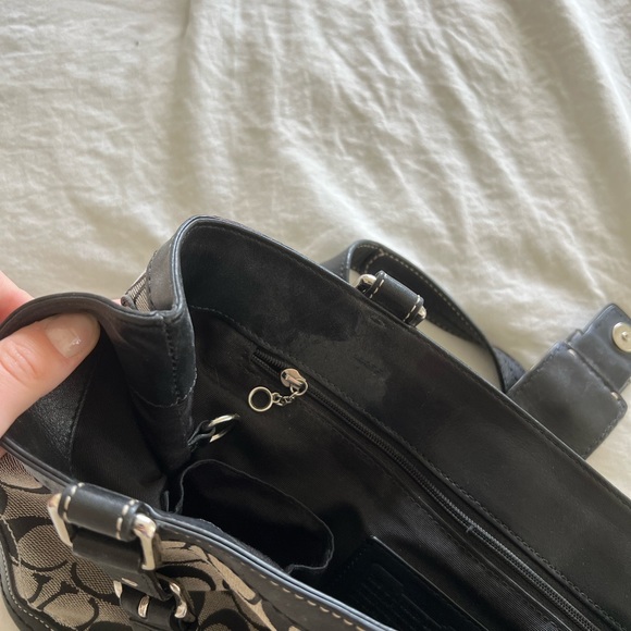 Black and Grey Coach Bag - Picture 3 of 13